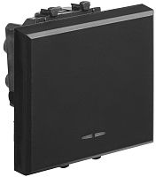 Выключатель модульный DKC Avanti 1-кл. 2 мод. черный матовый картинка